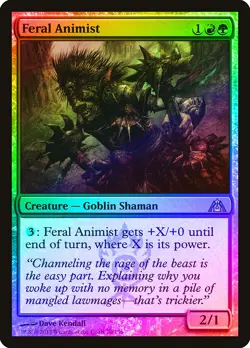 Feral Animist FOIL Dragon's Maze NM Red Green Uncommon MAGIC MTG CARD ABUGames - Image 1