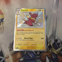 Pawmot 144/091 Baby Shiny Rare SV Paldean Fates NM Pokemon Card English - Image 1