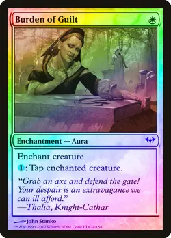 Burden of Guilt FOIL Dark Ascension NM White Common MAGIC MTG CARD ABUGames - Image 1