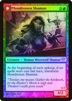 Mondronen Shaman / Tovolar's Magehunter FOIL Dark Ascension NM CARD ABUGames - Image 1