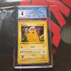 CGC 4 Pikachu 58/102 Red Cheeks Base Set 1st Edition Shadowless Pokemon Card - Image 1