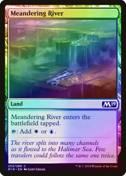 Meandering River FOIL Core Set 2019 / M19 NM Land Common MAGIC CARD ABUGames - Image 1
