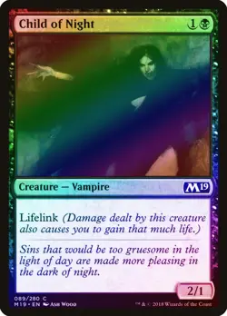 Child of Night FOIL Core Set 2019 / M19 NM Black Common MAGIC CARD ABUGames - Image 1