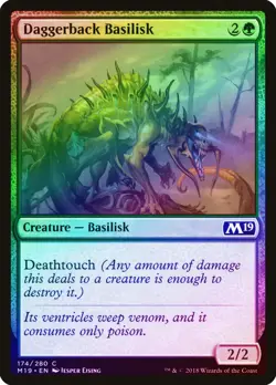 Daggerback Basilisk FOIL Core Set 2019 / M19 NM Green Common MTG CARD ABUGames - Image 1