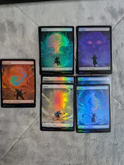 MTG Secrets of Strixhaven Foil Land Lot x19 - Full Art Basics + Foil Dual Lands - Image 1
