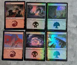 MTG Secrets of Strixhaven Foil Land Lot x19 - Full Art Basics + Foil Dual Lands - Image 2
