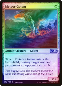 Meteor Golem FOIL Core Set 2019 / M19 NM Artifact Uncommon MAGIC CARD ABUGames - Image 1
