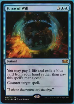 Force of Will FOIL Double Masters NM Blue Mythic Rare CARD (514712) ABUGames - Image 1