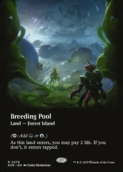 Breeding Pool - Foil - Borderless Edge of Eternities Magic mtg Light Play, x1 - Image 1