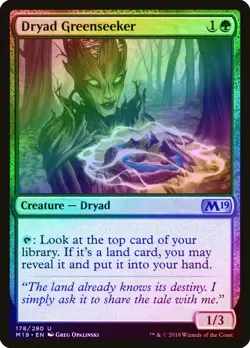 Dryad Greenseeker FOIL Core Set 2019 / M19 NM Green Uncommon MTG CARD ABUGames - Image 1