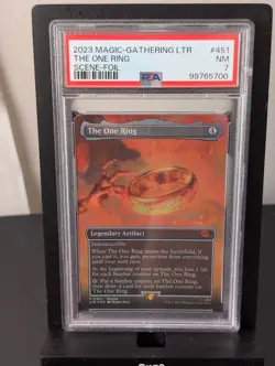 PSA 7 2023 Magic: The Gathering LTR The One Ring Scene Foil #451 - Image 1