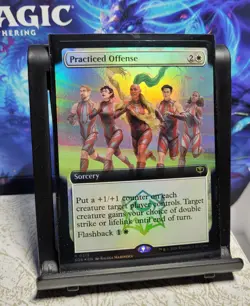 MTG Secrets of Strixhaven Practiced Offense 313, NM, Foil, Extended Art - Image 1