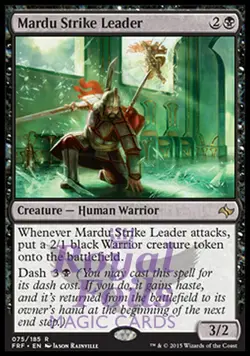 Mardu Strike Leader 1x FOIL FRF Fate Reforged Rare MINT black - Image 1