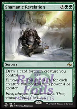 Shamanic Revelation 1x FOIL FRF MTG Fate Reforged Rare MINT green - Image 1