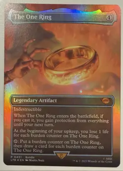 MTG Lord Of The Rings The One Ring BORDERLESS FOIL #0451 Near Mint - Image 1
