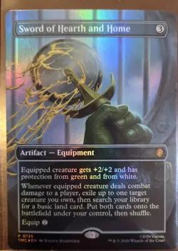 Sword of Hearth and Home Borderless Commander TMNT Foil Promo 0136 MTG TMC EN - Image 1