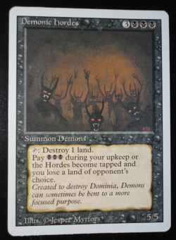 Demonic Hordes Revised Edition LP Lightly Played MTG Magic the Gathering - Image 1