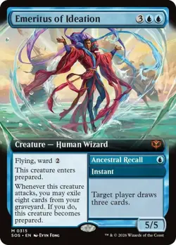Emeritus of Ideation - Extended Art Secrets of Strixhaven Magic mtg Light Play - Image 1