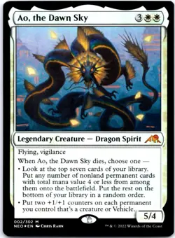 Ao, the Dawn Sky (Foil) Kamigawa: Neon Dynasty, 2 NM - Image 1
