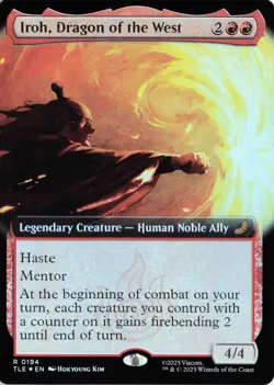 Iroh, Dragon of the West (Extended Art) 194 TLE Avatar: Last Airbender R Foil - Image 1
