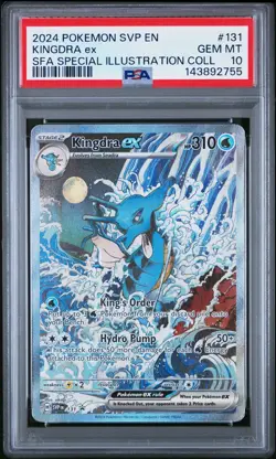 2024 POKEMON SV BLACK STAR PROMO #131 KINGDRA EX PSA 10 SFA Special Illustration - Image 1