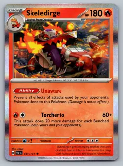 Pokemon TCG SV08: Surging Sparks Skeledirge 031/191 - Image 1