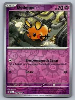 Pokemon TCG SV08: Surging Sparks Dedenne 087/191 Reverse Holo - Image 1