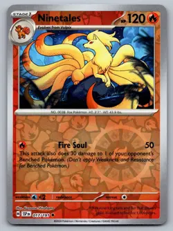 Pokemon TCG SV08: Surging Sparks Ninetales 017/191 Reverse Holo - Image 1