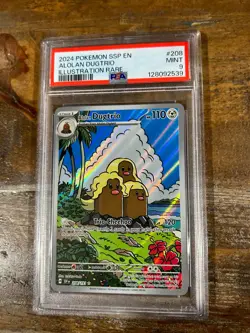 Pokemon 2024 Surging Sparks Illustration Rare ALOLAN DUGTRIO #208 PSA 9 Mint 3 - Image 1