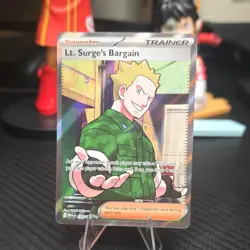 Pokemon TCG Lt. Surge's Bargain Me01 170/171 Ultra Rare Full Art Holo Supporter - Image 1