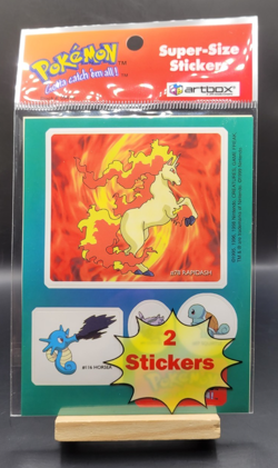Pokemon 1999 Artbox Vintage Super Size Sticker Nintendo New Sealed Rapidash Art - Image 1