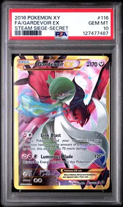 2016 POKEMON XY STEAM SIEGE SECRET #116 FULL ART/GARDEVOIR EX PSA 10 - Image 1