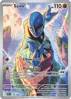 Sawk 130/086 Illustration Rare White Flare Pokemon Near Mint - Image 1