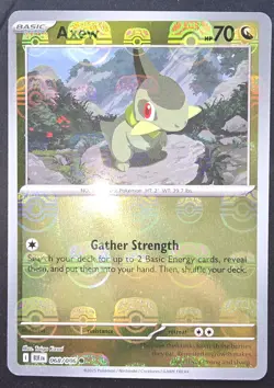 Axew (Master Ball Pattern) 068/086 Pokemon SV: Black Bolt Common Holo 2025 - Image 1