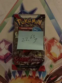 VERY HEAVY 22.63g Scarlet And Violet Base Pokemon TCG Booster Pack - Image 2