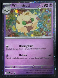 Whimsicott MEP 019 - SINGLE SWIRL 🌀 COSMOS HOLO BLACK STAR PROMO POKEMON TCG - Image 3