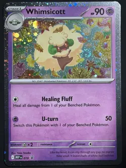 Whimsicott MEP 019 - SINGLE SWIRL 🌀 COSMOS HOLO BLACK STAR PROMO POKEMON TCG - Image 4
