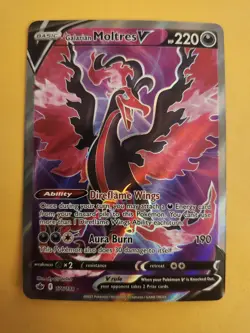 Pokemon TCG Galarian Moltres V Chilling Reign 176/198 Holo Full Art NM - Image 1