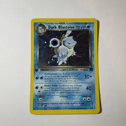 1st Edition Dark Blastoise 3/82 - Team Rocket - Holo Pokemon 2000 SWIRL - Image 1