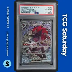 2025 POKEMON JP MEGA DREAM #242/193 N'S ZOROARK EX SPECIAL ART RARE PSA 10 - Image 1