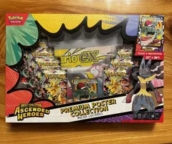 POKEMON TCG ASCENDED HEROES PPREMIUM POSTER COLLECTION SEALED BOX LUCARIO NEW F - Image 1