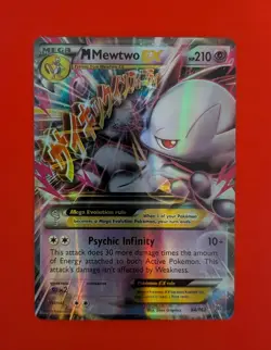 M Mewtwo EX 64/162 Breakthrough Holo (NM/LP) Ultra Rare Pokemon Excellent to NM - Image 1