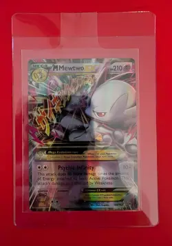 M Mewtwo EX 64/162 Breakthrough Holo (NM/LP) Ultra Rare Pokemon Excellent to NM - Image 2