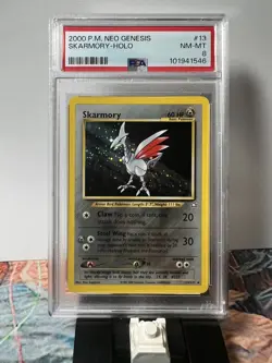 Pokemon TCG Neo Genesis Set Skarmory Holo Rare #13/111 PSA 8 NM-MT - Image 1