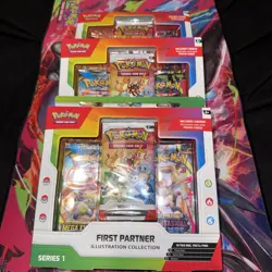 Pokemon TCG First Partner Illustration Collection Series x 3 New Sealed - Image 2