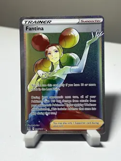 Pokemon Fantina 206/196 Full Art Secret Rare Rainbow Lost Origin - Image 1