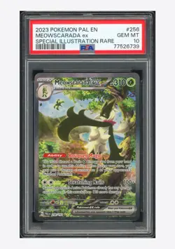 Pokemon PSA 10 Meowscarada ex Special Illustration Rare 2023 256/193 PAL English - Image 1