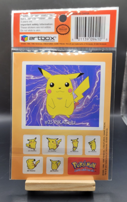 Pokemon 1999 Artbox Vintage Super Size Sticker Nintendo New Sealed Pikachu Art - Image 2