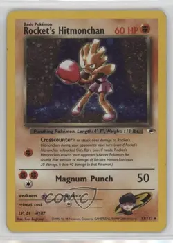Rocket's Hitmonchan Holo Pokemon Gym Heroes #11 2000 - Image 1
