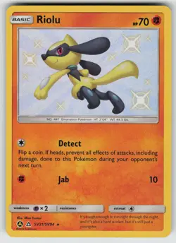 Riolu SV21/SV94 Shiny Rare Hidden Fates Shiny Vault Pokemon Near Mint - Image 1